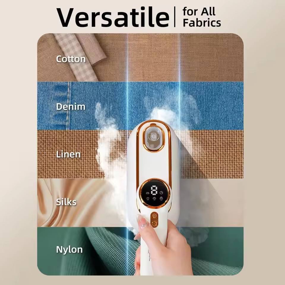 Foldable Mini Steam Iron With LCD Display